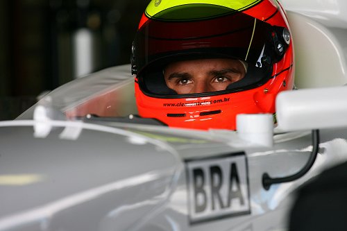 Faria Jr. tijdens zijn A1GP test op Snetterton
